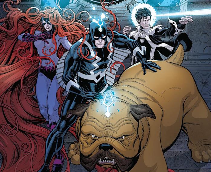 Gli Inumani dovranno lottare contro gli X-Men per tornare in azione Dettaglio della cover di Inhumans: Once And Future Kings