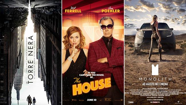 I poster dei film La Torre Nera, Casa Casinò, Monolith
