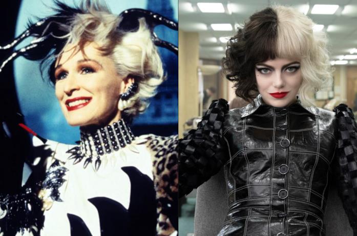 Glenn Close e Emma Stone nei panni di Crudelia