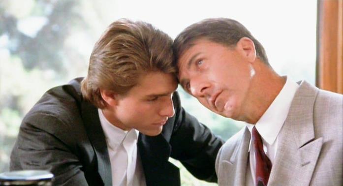 Una scena di Rain Man - L'uomo della pioggia Tom Cruise e Dustin Hoffman