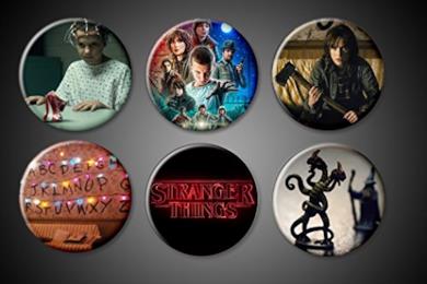 Stranger Things Magnets Set Netflix serie TV Show Winona Ryder Will Byers \xe8 mancante! Undici Supernatural 1 Inch Round