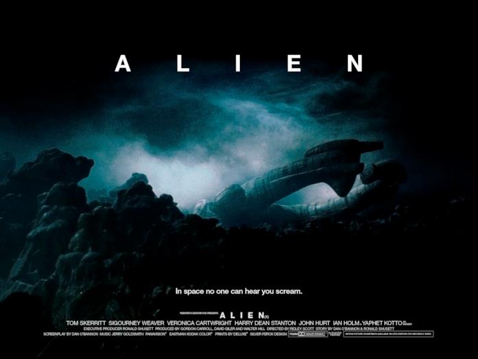 Una delle locandine del film Alien Uno dei poster di Alien