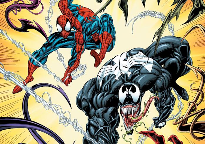Venom a volte combatte al fianco di Spidey, come in questa cover Cover di Venom: Lethal Protector