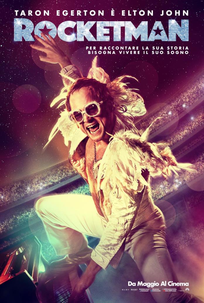 Rocketman: locandina italiana Tanron Egerton è Elton John nella locandina italiana di Rocketman
