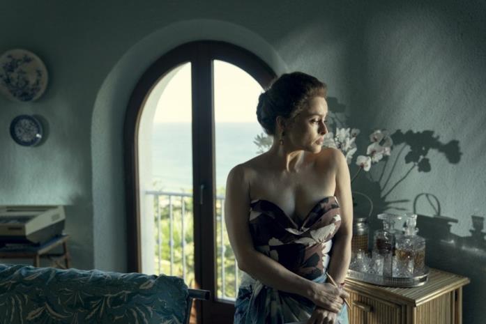 Helena Bonham Carter nel ruolo della Principessa Margherita Helena Bonham Carter in The Crown