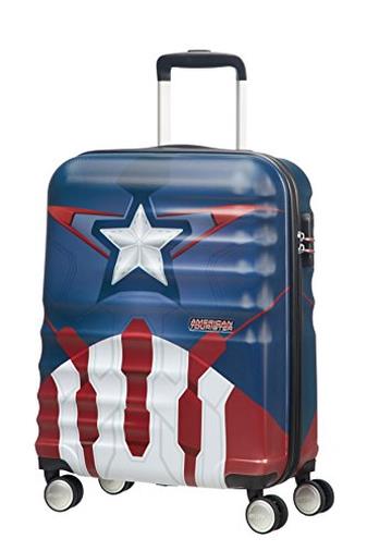 American Tourister Wavebreaker Disney,Spinner 55/20 Marvel 2.6 KG Bagage enfant, Spinner S (55 cm - 36 L), Multicolore (Captain America Close-Up)