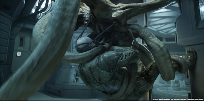 La mostruosa creatura tentacolare di Prometheus Il mostro di Prometheus che compare alla fine del film