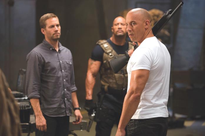 Fast & Furious 6 Da sinistra: Paul Walker, Dwayne Johnson e Vin Diesel