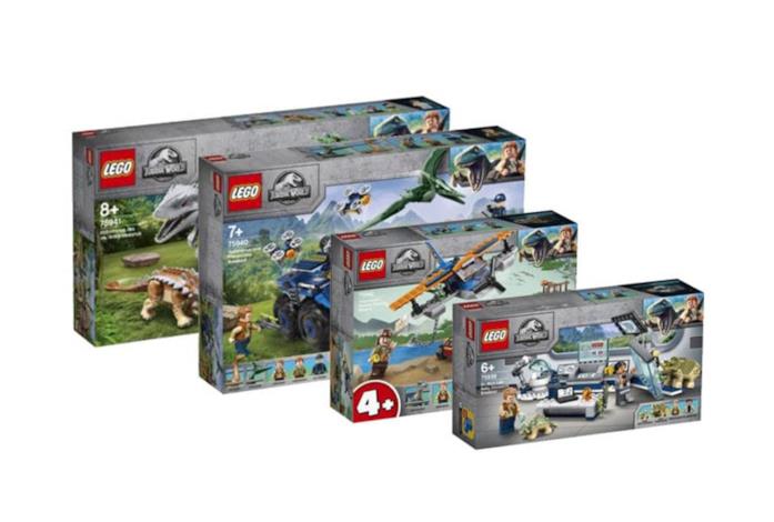 I quattro set LEGO dedicati a Jurassic World