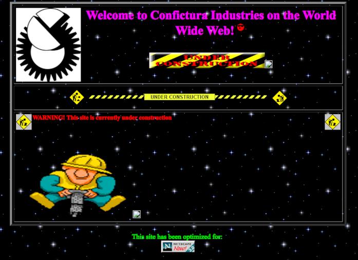 Sito Confictura Industries Screenshot del sito Confictura Industries