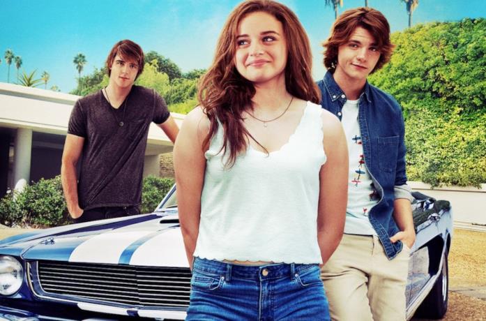 Primo piano di Joey King, Joel Courtney e Jacob Elordi