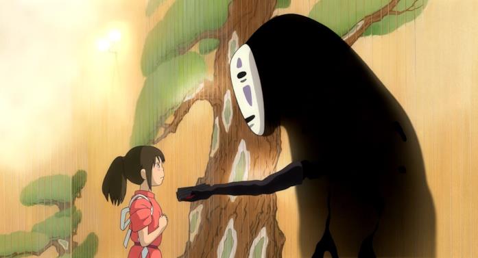 Spirito Senza Volto e Chihiro Lo spirito Senza Volto offre degli omaggi a Chihiro