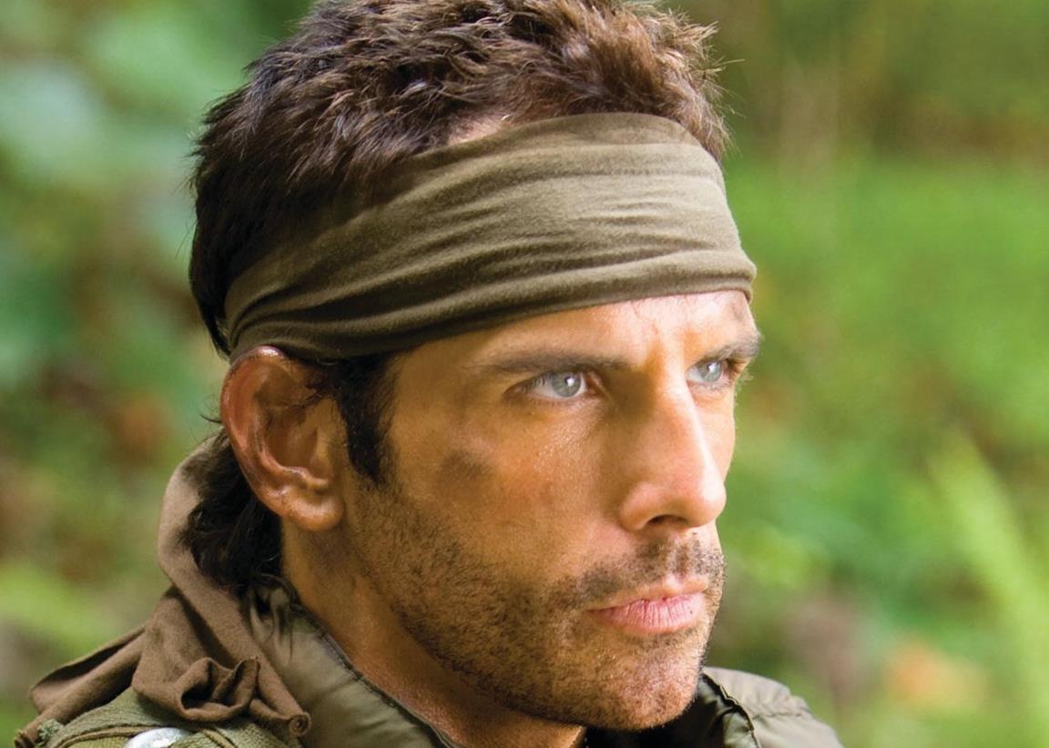 Ben Stiller in una scena del film Tropic Thunder