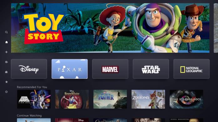 La sezione dei titoli Pixar su disney+ La sezione dei titoli Pixar su disney+