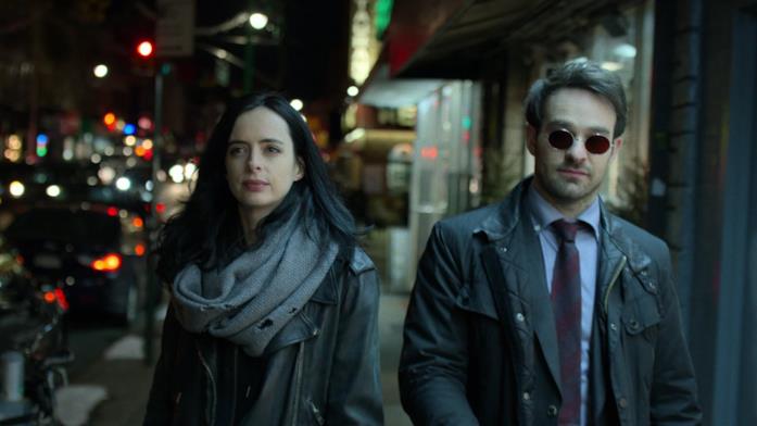 Daredevil e Jessica Jones nelle serie Netflix/Marvel