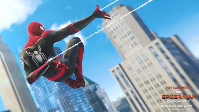 L'Upgraded Suit di Spider-Man: Far From Home è ora disponibile in Marvel's Spider-Man per PS4 Immagine promozionale dell'Upgraded Suit ora disponibile in Marvel's Spider-Man per PlayStation 4