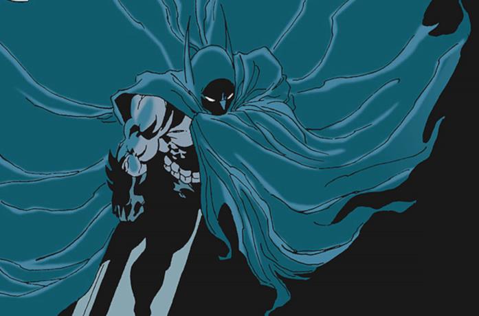 Un'illustrazione di Batman nella mini serie Il Lungo Halloween