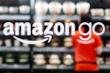 Il logo di Amazon Go nel negozio di Seattle