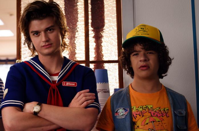 Joe Keery e Gaten Matarazzo in Stranger Things