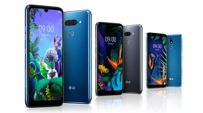 Immagine stampa dei nuovi LG Q60, K50 e K40