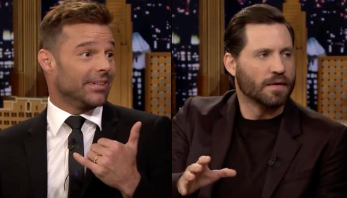 Edgar Ramirez e Ricky Martin in un'immagine dalle ospitate da Jimmy Fallon