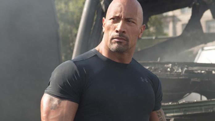 Dwayne Johnson in una scena di Fast & Furious
