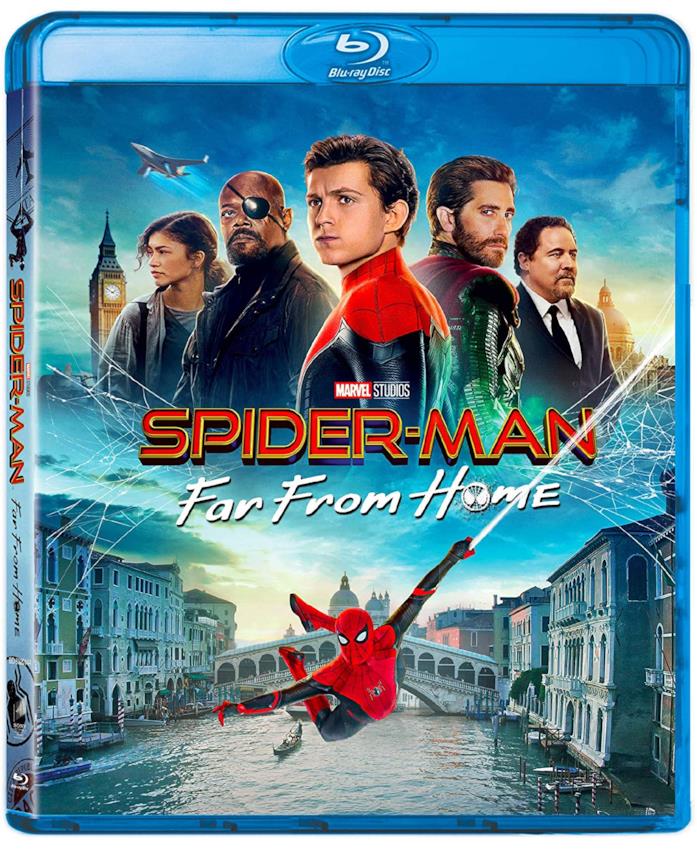 Cofanetto Blu-ray di Spider-Man: Far From Home Cast nella copertina del cofanetto Blu-ray di Spider-Man: Far From Home
