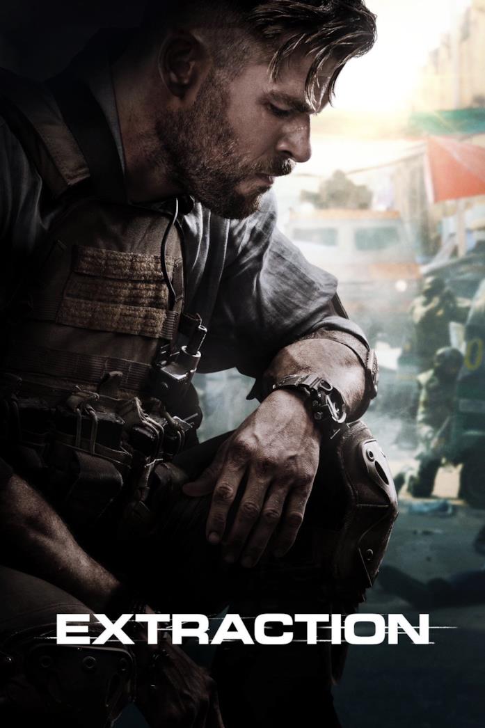 Tyler Rake, il nuovo action con Chris Hemsworth Chris Hemsworth semi-inginocchiato a terra nel poster di Tyler Rake