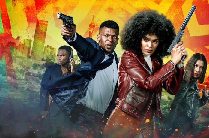 Queen Sono e gli altri protagonisti della serie si preparano ad affrontare una complessa missione