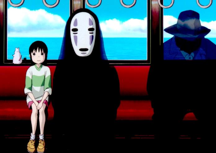 La ragazzina protagonista de La città incantata, passeggera in treno