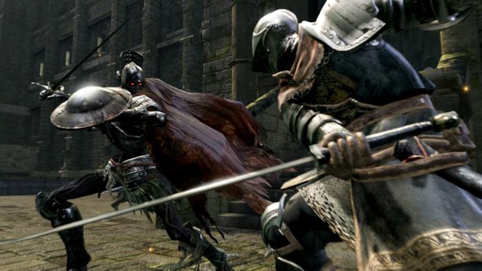 Uno dei feroci combattimenti di Dark Souls Remastered