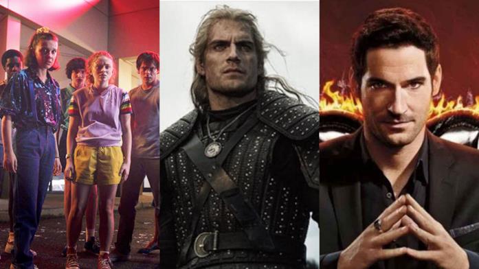 Primi piani del cast di Stranger Things, The Witcher e Lucifer
