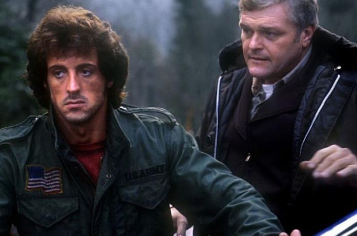 Sylvester Stallone in una scena del primo film dedicato all'eroe di guerra Rambo