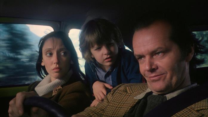 La famiglia Torrance in viaggio verso l'Overlook Hotel La famiglia Torrance in viaggio verso l'Overlook Hotel