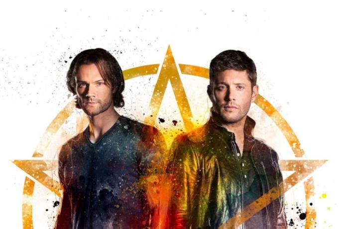 Primo piano di Jared Padalecki e Jensen Ackles