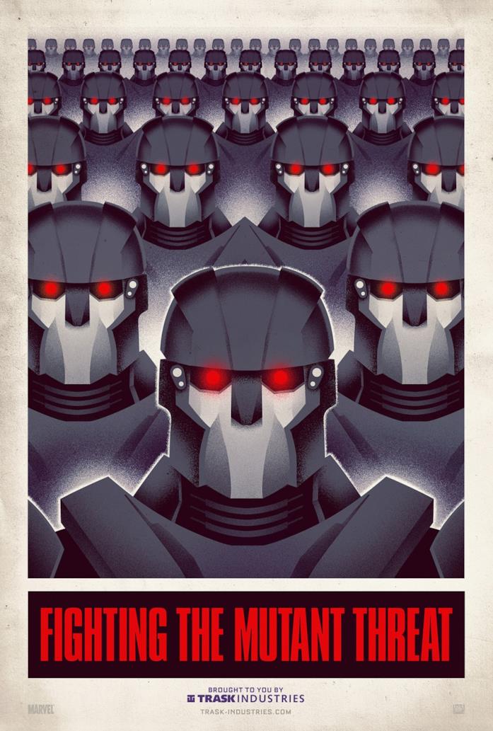 Wolverine e Mystica nel finale di X-Men: Giorni di un futuro passato Le Sentinelle nel poster