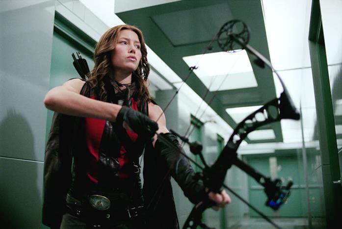 Jessica Biel in una scena del film Blade: Trinity Jessica Biel nel film Blade: Trinity