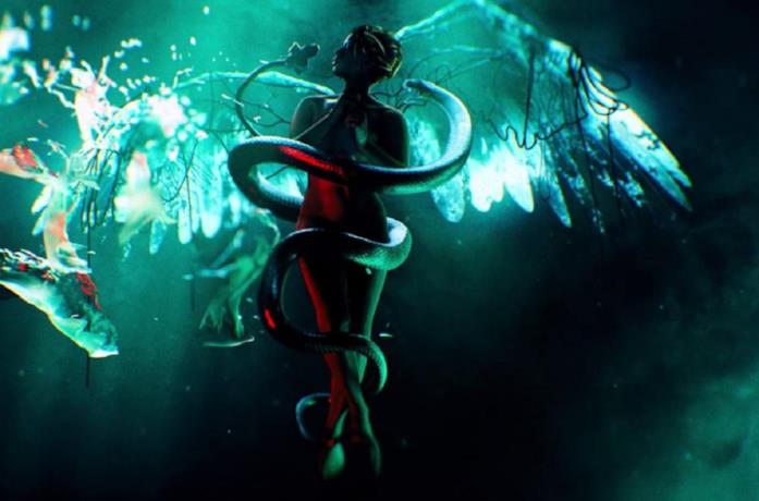 Scena dalla intro di Altered Carbon su Netflix