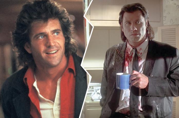 Mel Gibson in Arma letale e John Travolta in Pulp Fiction