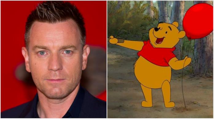 Un collage tra Ewan McGregor e Winnie the Pooh