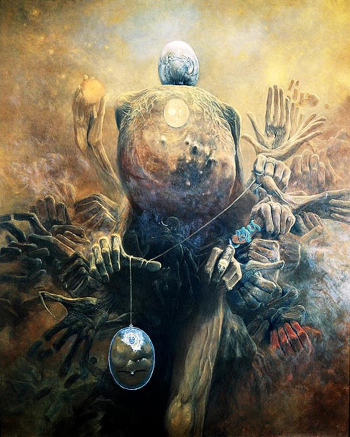 Un'opera dell'artista polacco Zdzislaw Beksinski Le opere di Zdzislaw Beksinski