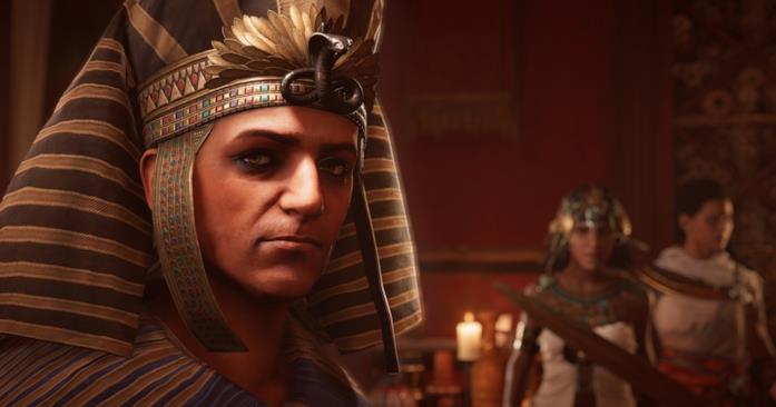 Un primo piano di Tolomeo XIII in Assassin's Creed Origins