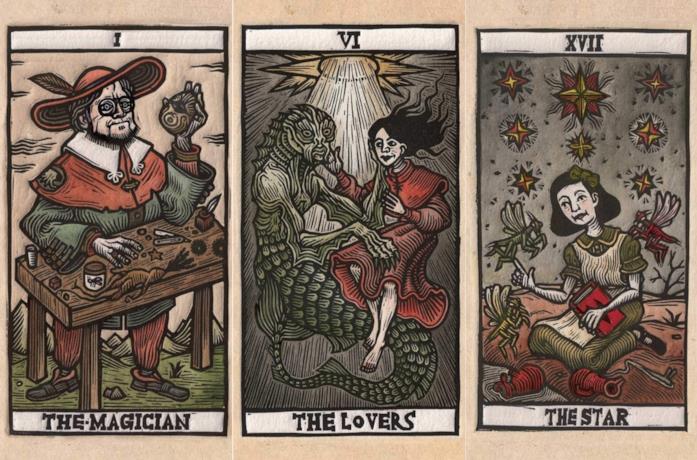 Tre carte dei Tarot del Toro