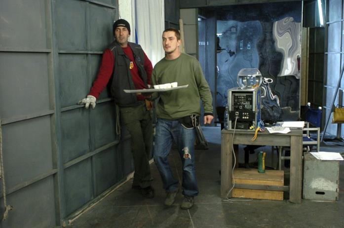 Biascica e Alessandro sul set de Gli Occhi del Cuore Paolo Calabresi e Alessandro Tiberi in una scena di Boris