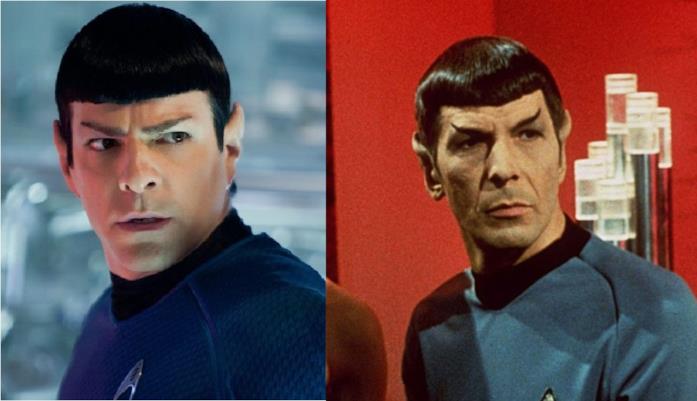 Il dottor Spock Zachary Quinto e Leonard Nimoy, interpreti di Spock