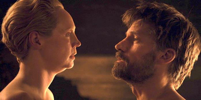 Game of Thrones: Gwendoline Christie e Nikolaj Coster-Waldau sul rapporto tra Brienne e Jaime Gwendoline Christie e Nikolaj Coster-Waldau in Game of Thrones 8x04