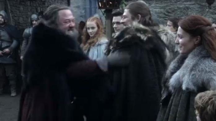 GoT 1x01: Robert e Ned Il caloroso saluto tra Robert e Ned