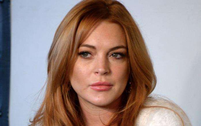 Linsday Lohan in primo piano