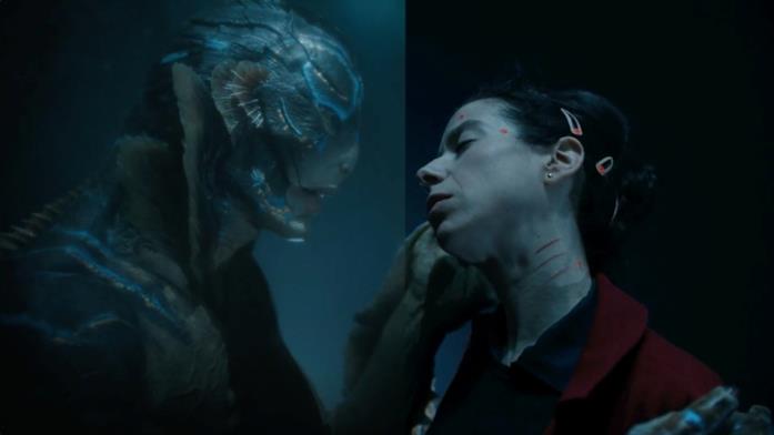 Una scena del film La forma dell'acqua
