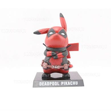 Nxhjsss 1PC New Pokemon Pikachu Deadpool Cosplay PVC Action Figure statue Model Toys Gifts Holiday Christmas Gift